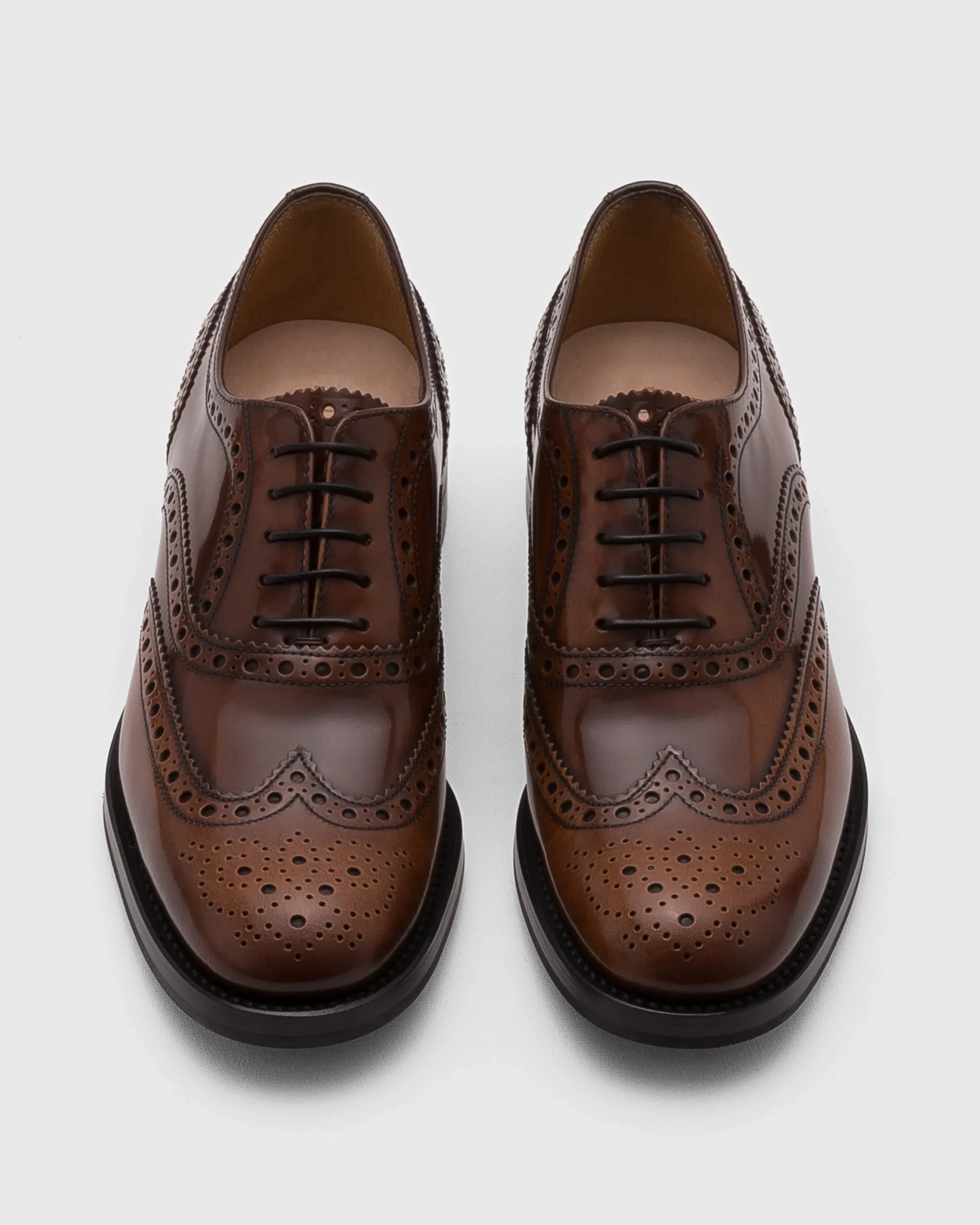 Burwood Wg - Polished Fumè Oxford Brogue