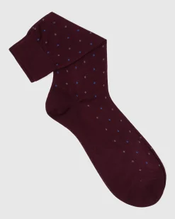 Contrast Diamond Socks - Cotton Dot Short