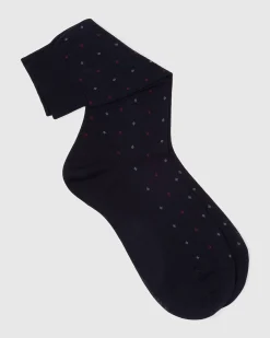 Contrast Diamond Socks - Cotton Dot Short