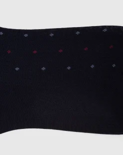Contrast Diamond Socks - Cotton Dot Short