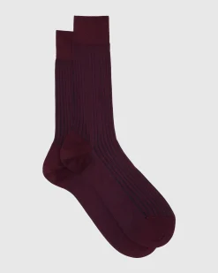 Contrast Ribbed Socks - Cotton Ribbed Short