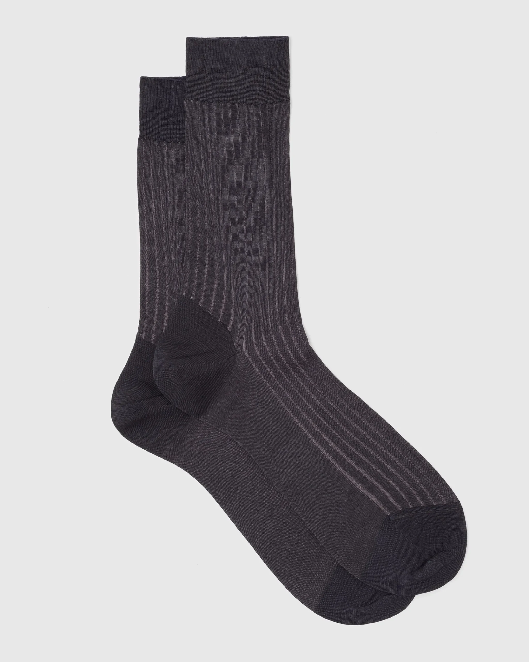 Contrast Ribbed Socks - Cotton Ribbed Short