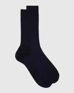 Contrast Ribbed Socks - Cotton Ribbed Short