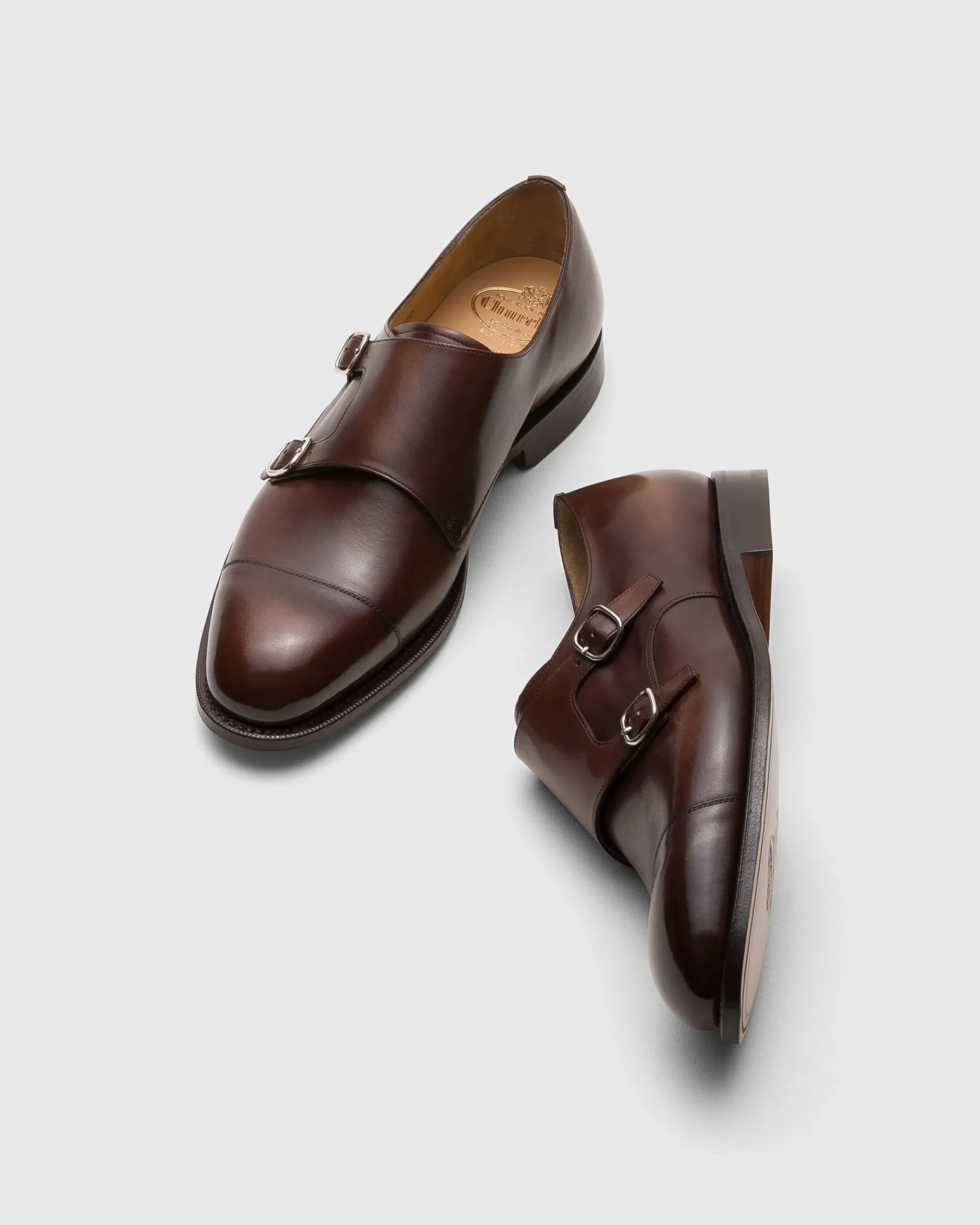 Cowes - Bleached Calfskin Monk Strap