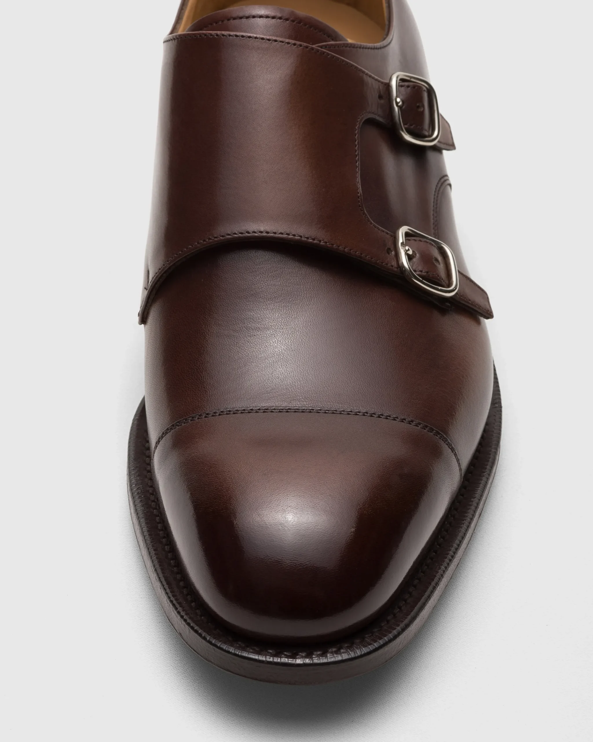 Cowes - Bleached Calfskin Monk Strap