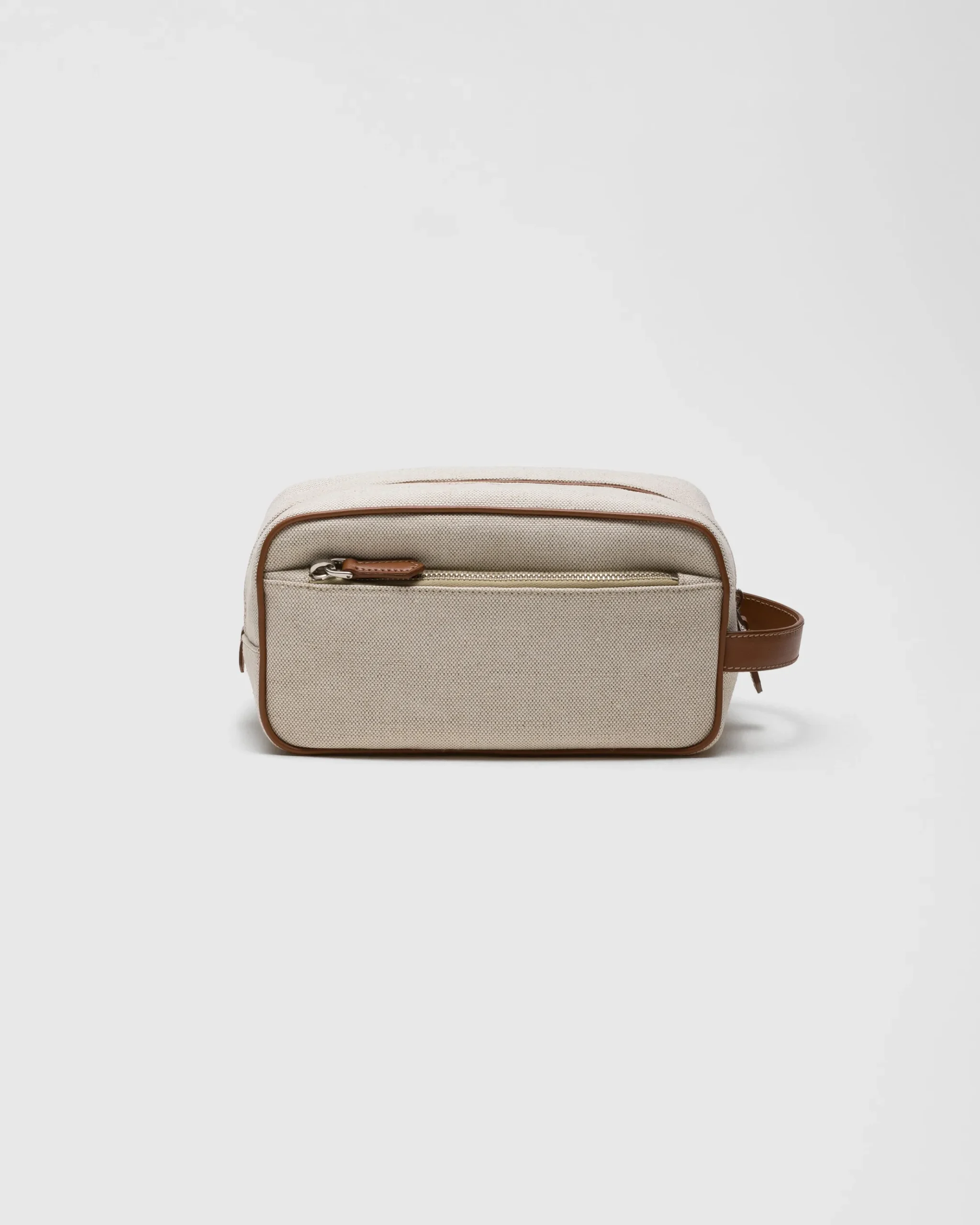 Devon - Linen Blend and Leather Pouch