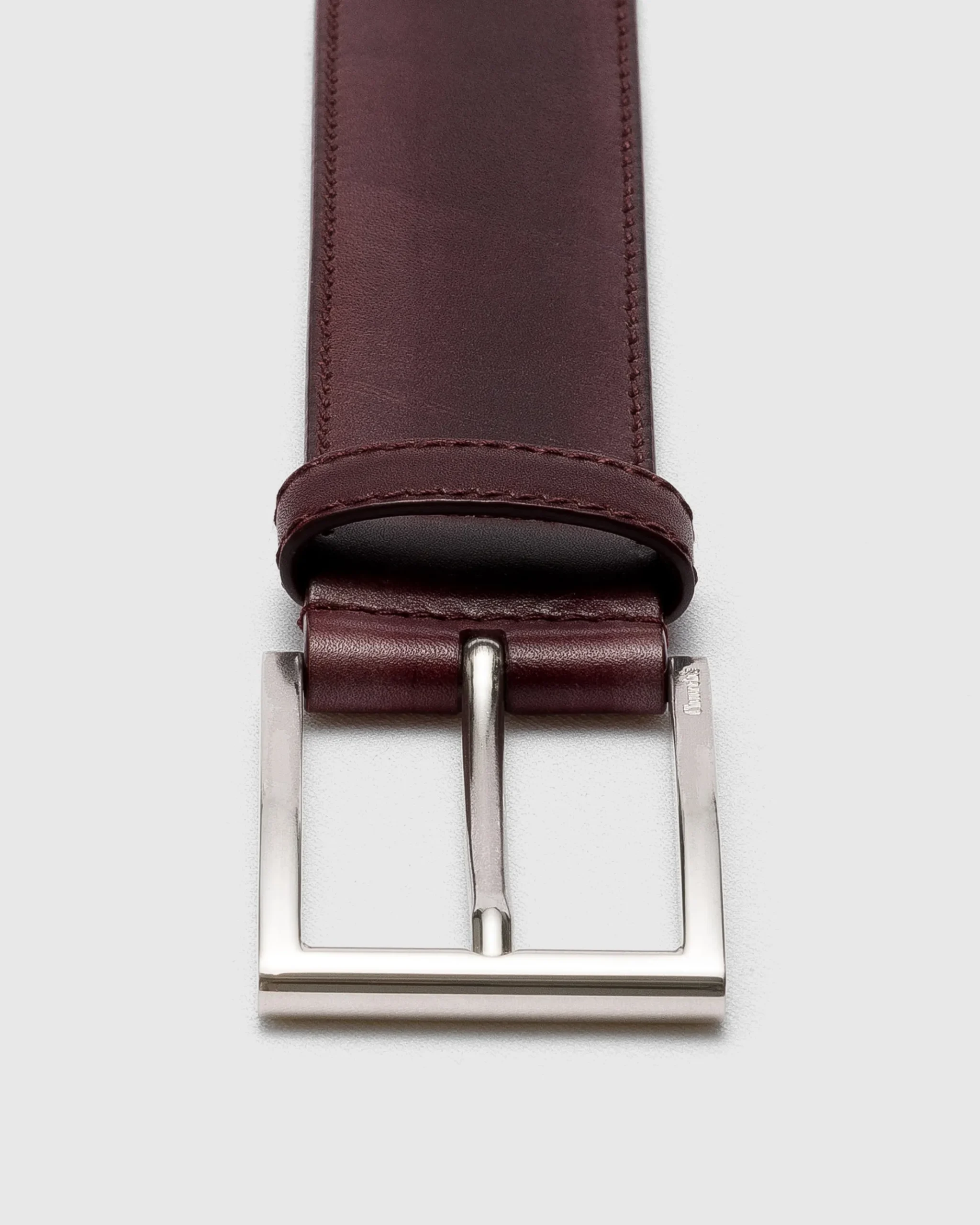 Elongated Buckle Belt - Bleached Calfskin Belt