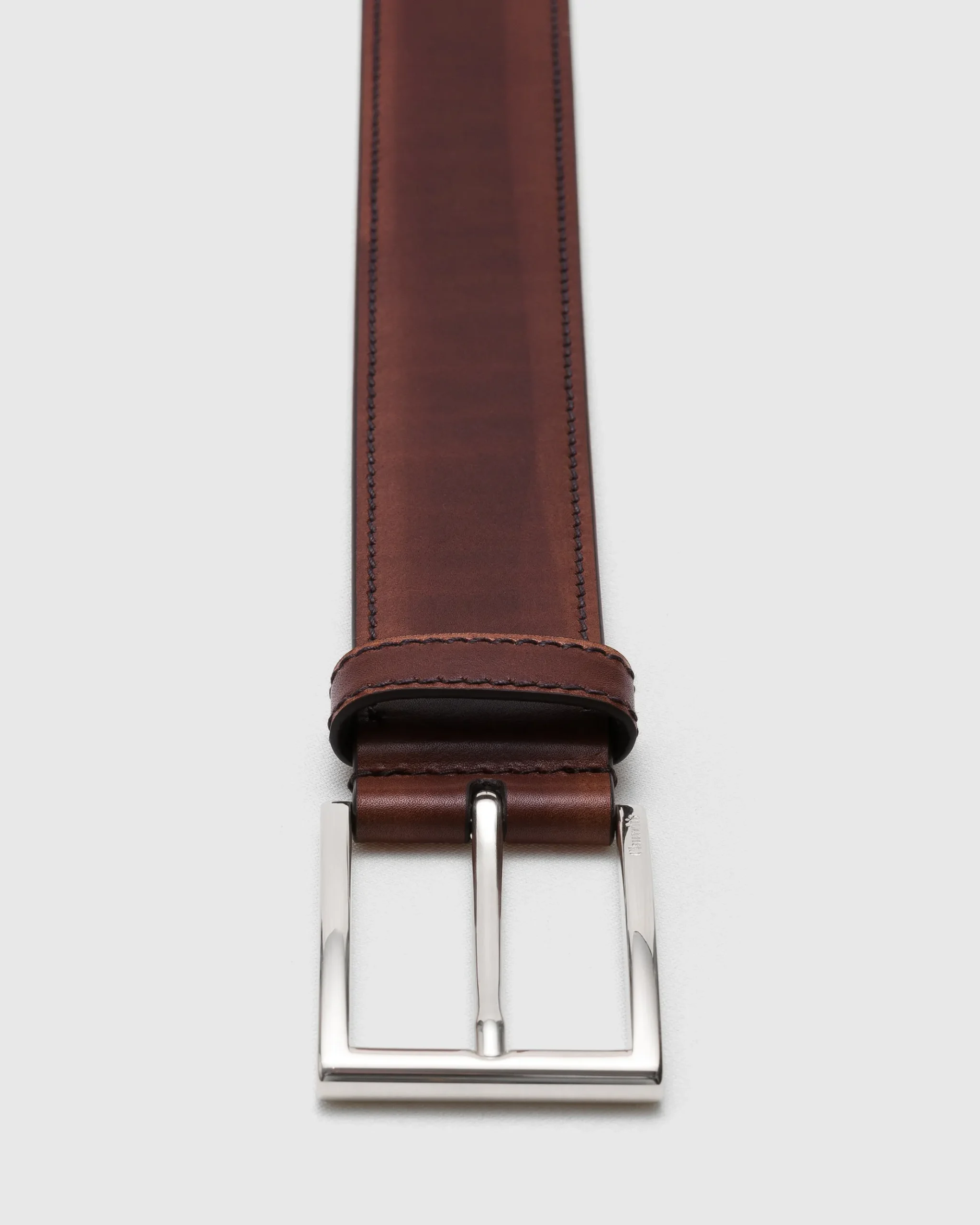 Elongated Buckle Belt - Bleached Calfskin Belt