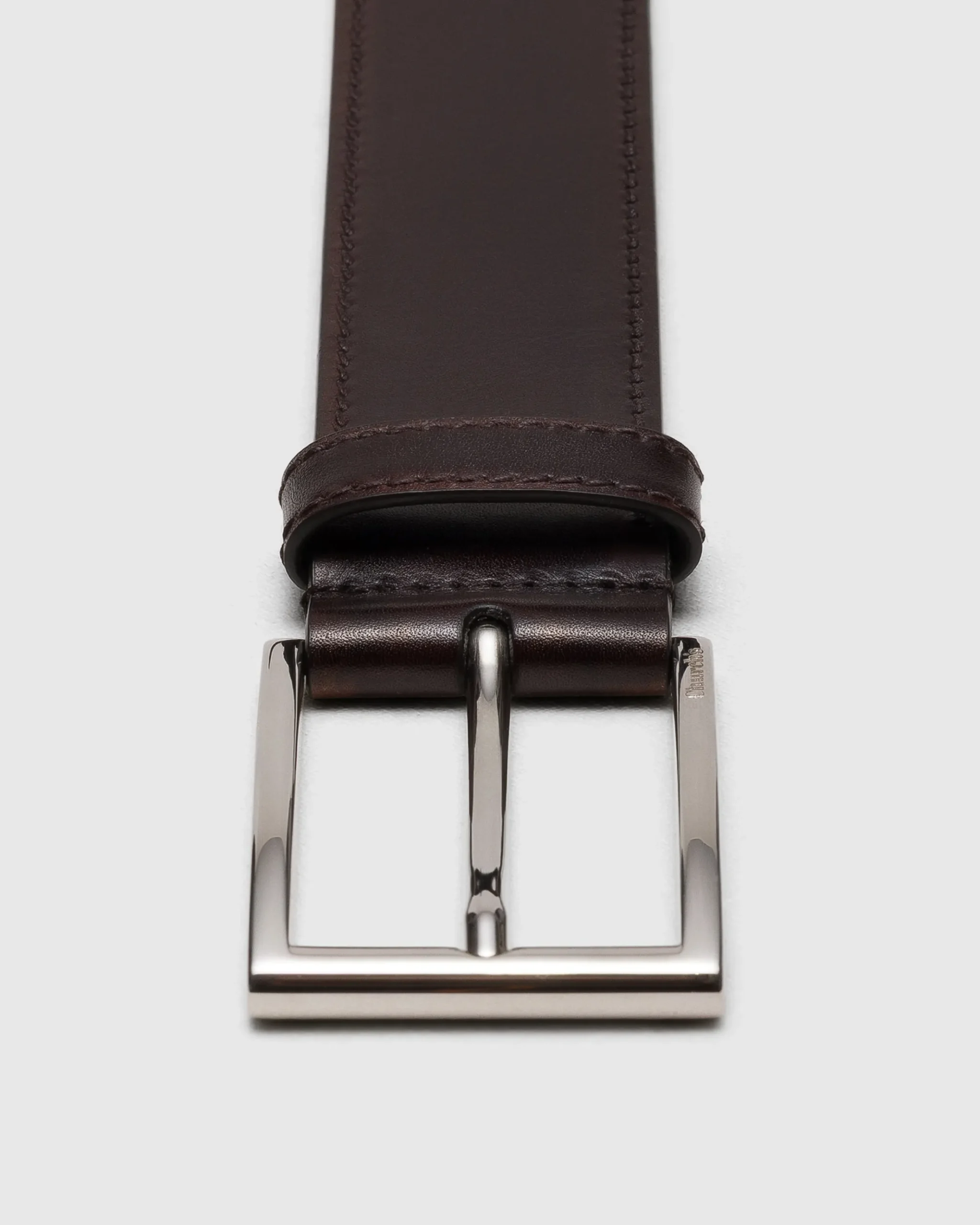 Elongated Buckle Belt - Bleached Calfskin Belt