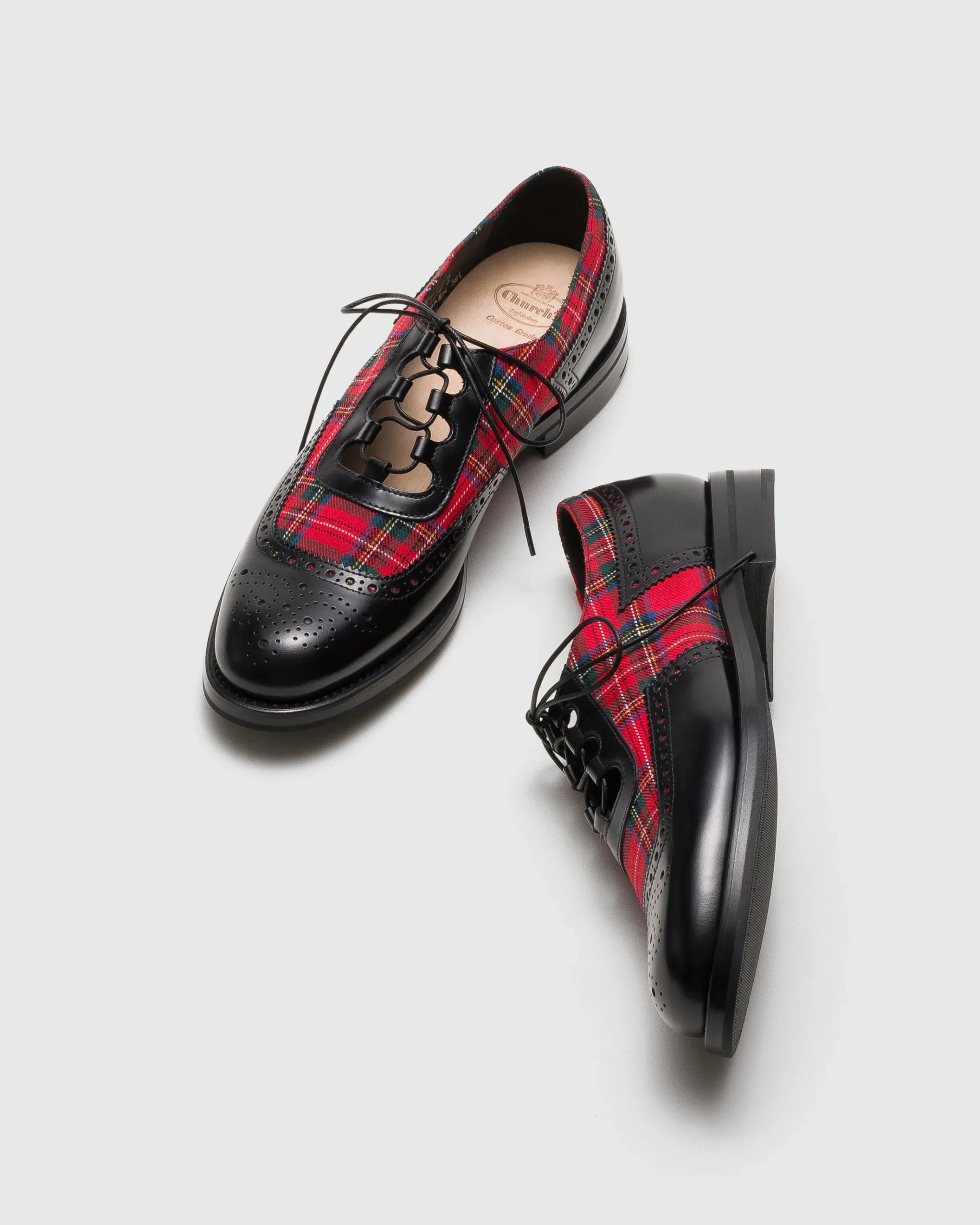 Ghillie - Polished Fumé Leather and Wool Ghillies