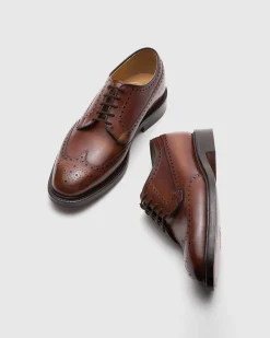 Grafton 173 - Bleached Calfskin Derby Brogue