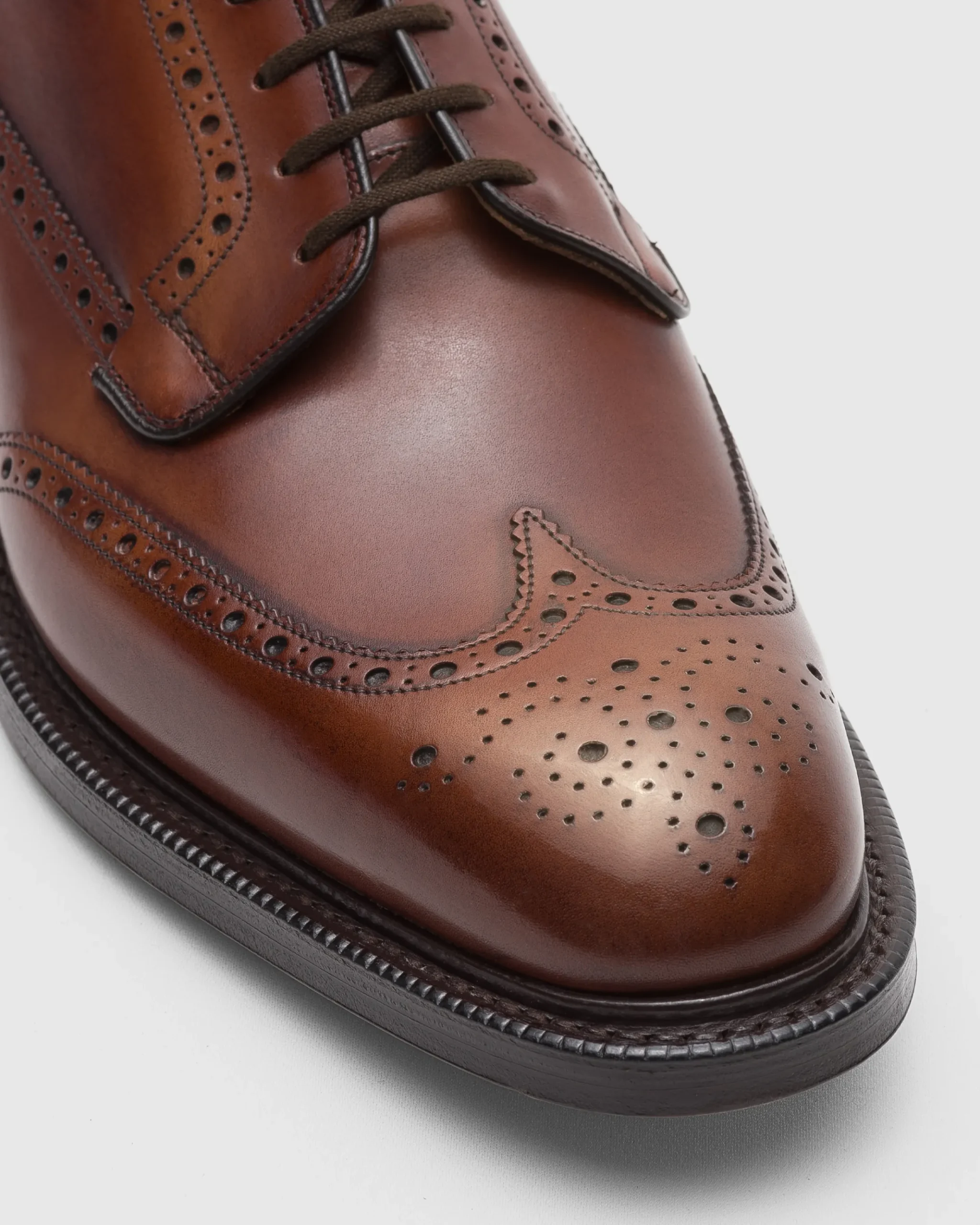 Grafton 173 - Bleached Calfskin Derby Brogue