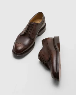 Grafton 173 - Bleached Calfskin Derby Brogue