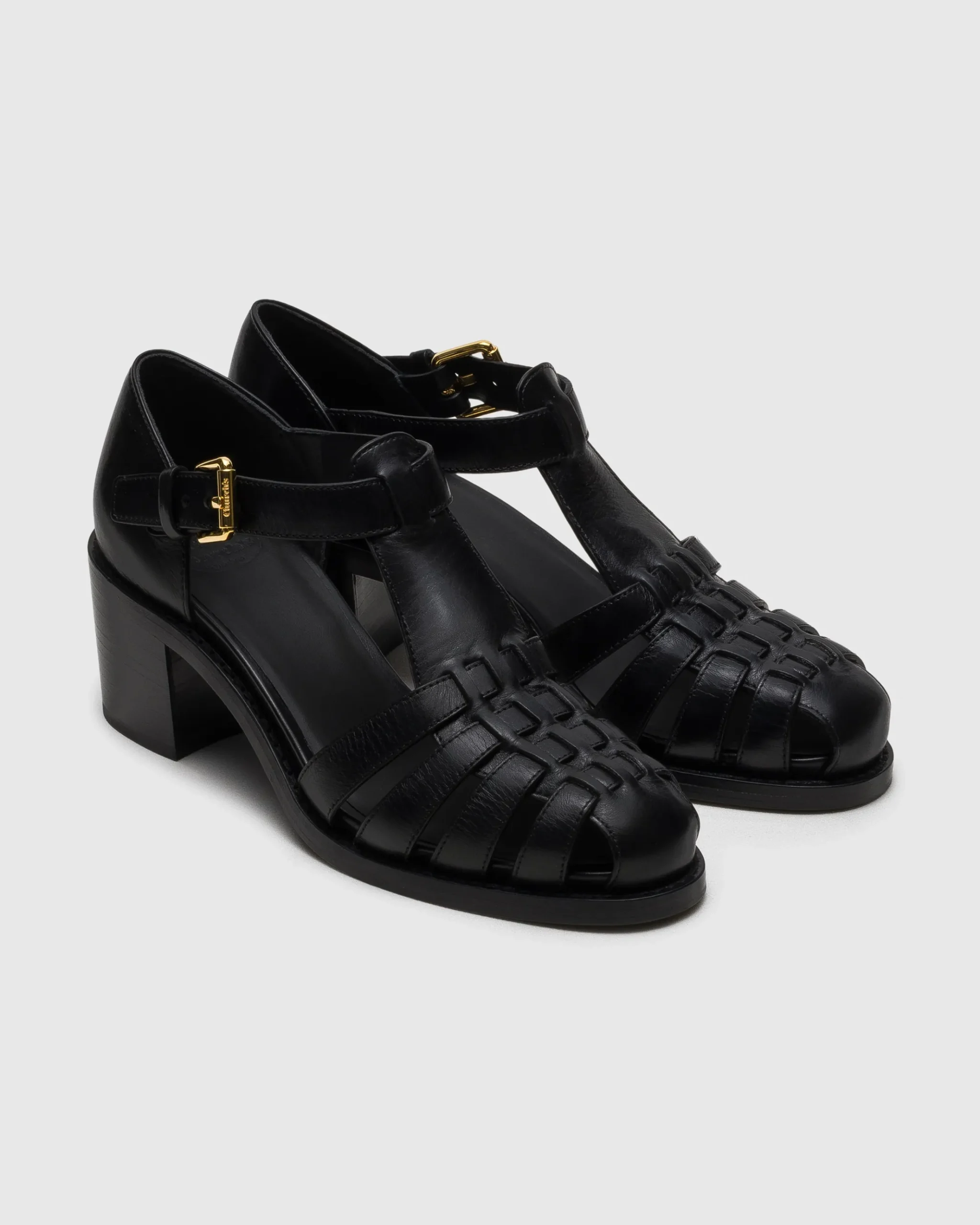 Kelsey 50 - Heeled Calfskin Sandal