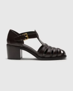 Kelsey 50 - Heeled Calfskin Sandal