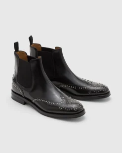 Ketsby Met. - Polished Binder Chelsea Boot with Studs