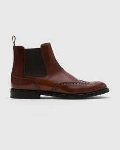Ketsby Wg - Polished Fumè Brogue Chelsea Boot