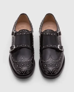 Lana Met. - Polished Binder Monk Brogue with Studs