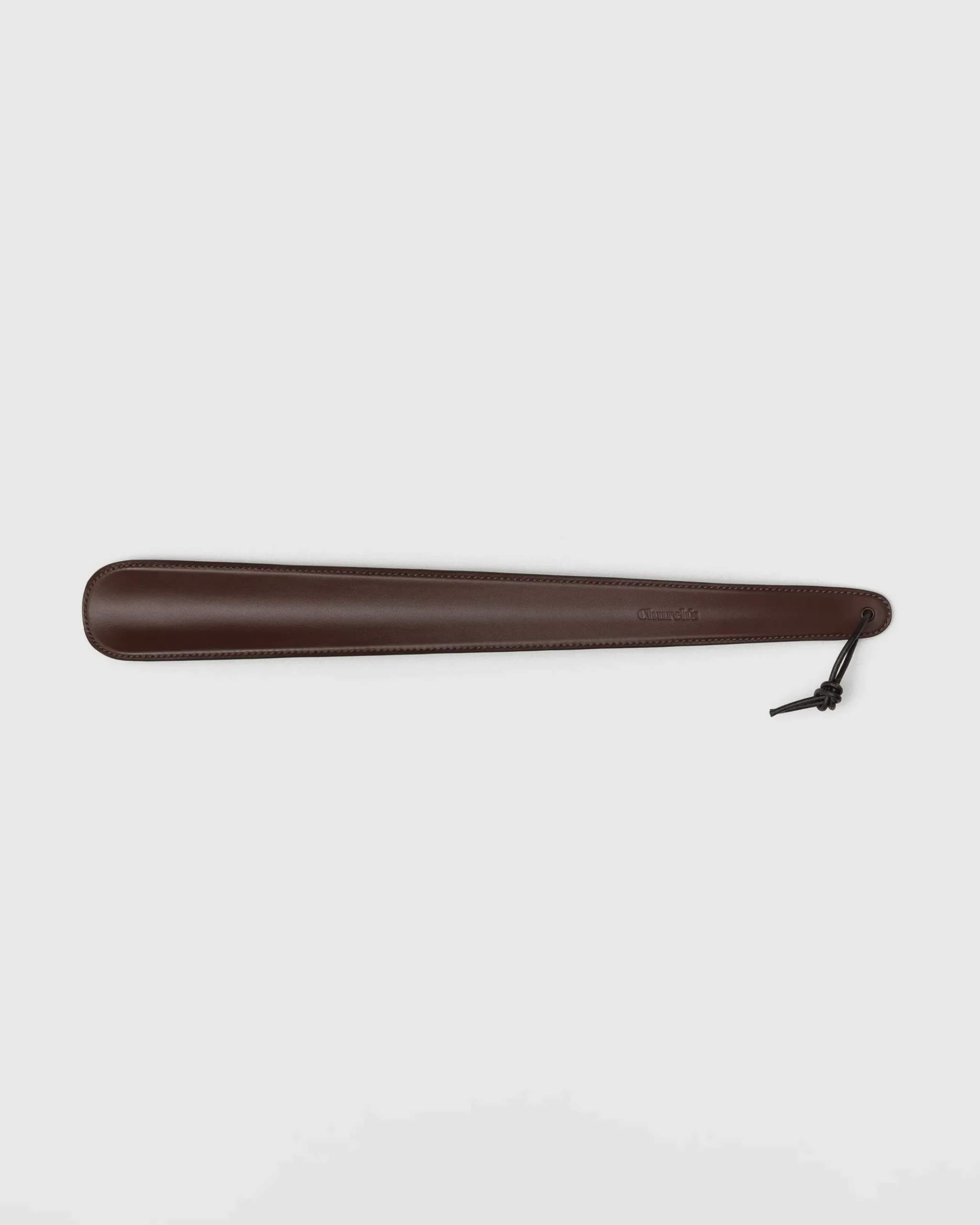Metal and leather shoe horn - Leather-covered Metal Shoe Horn