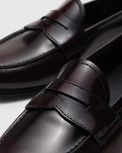 Natalie - Polished Fumé Leather Loafer