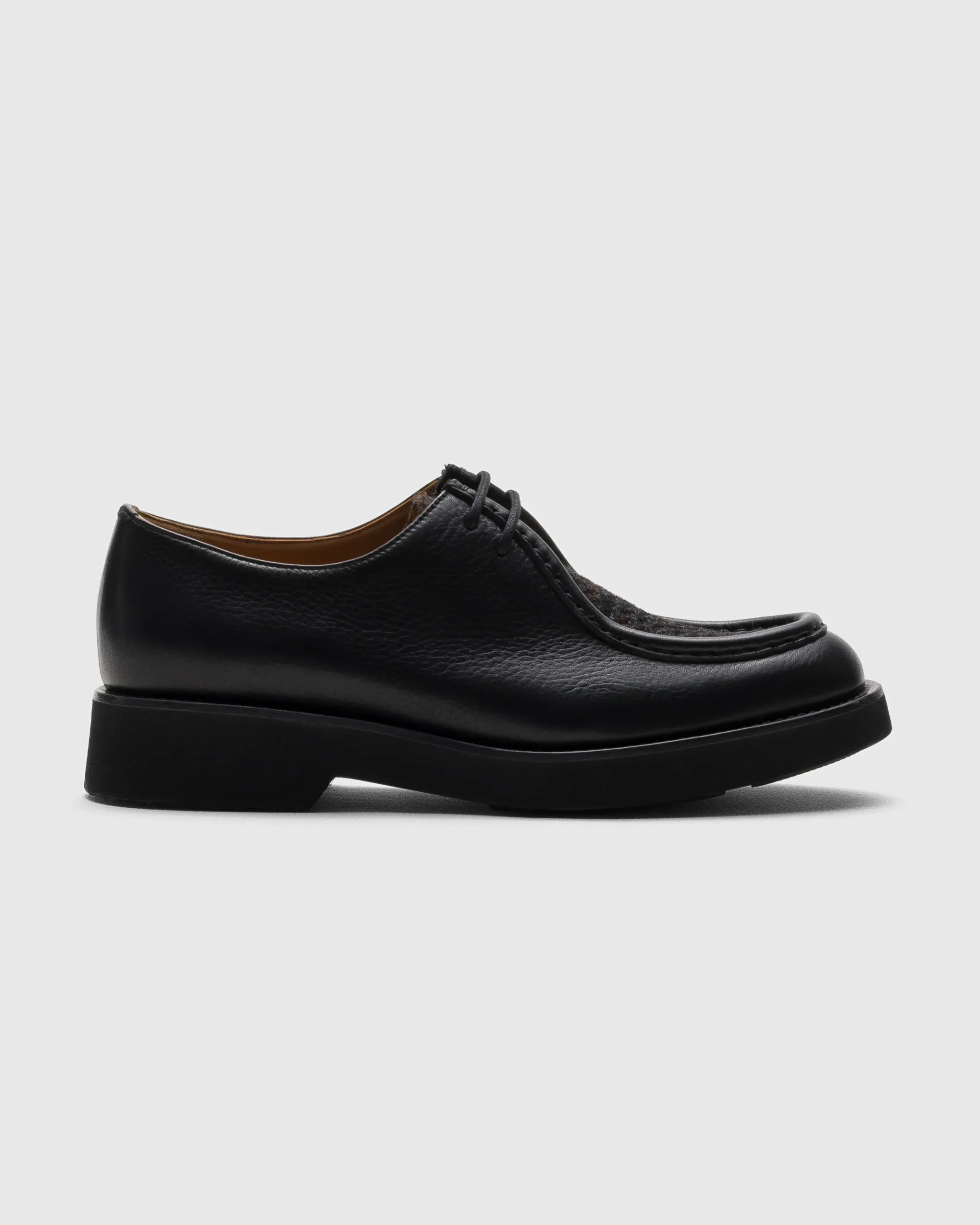 Nelly - Soft Grain Leather and Wool Lace-up