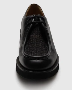 Nelly - Soft Grain Leather and Wool Lace-up
