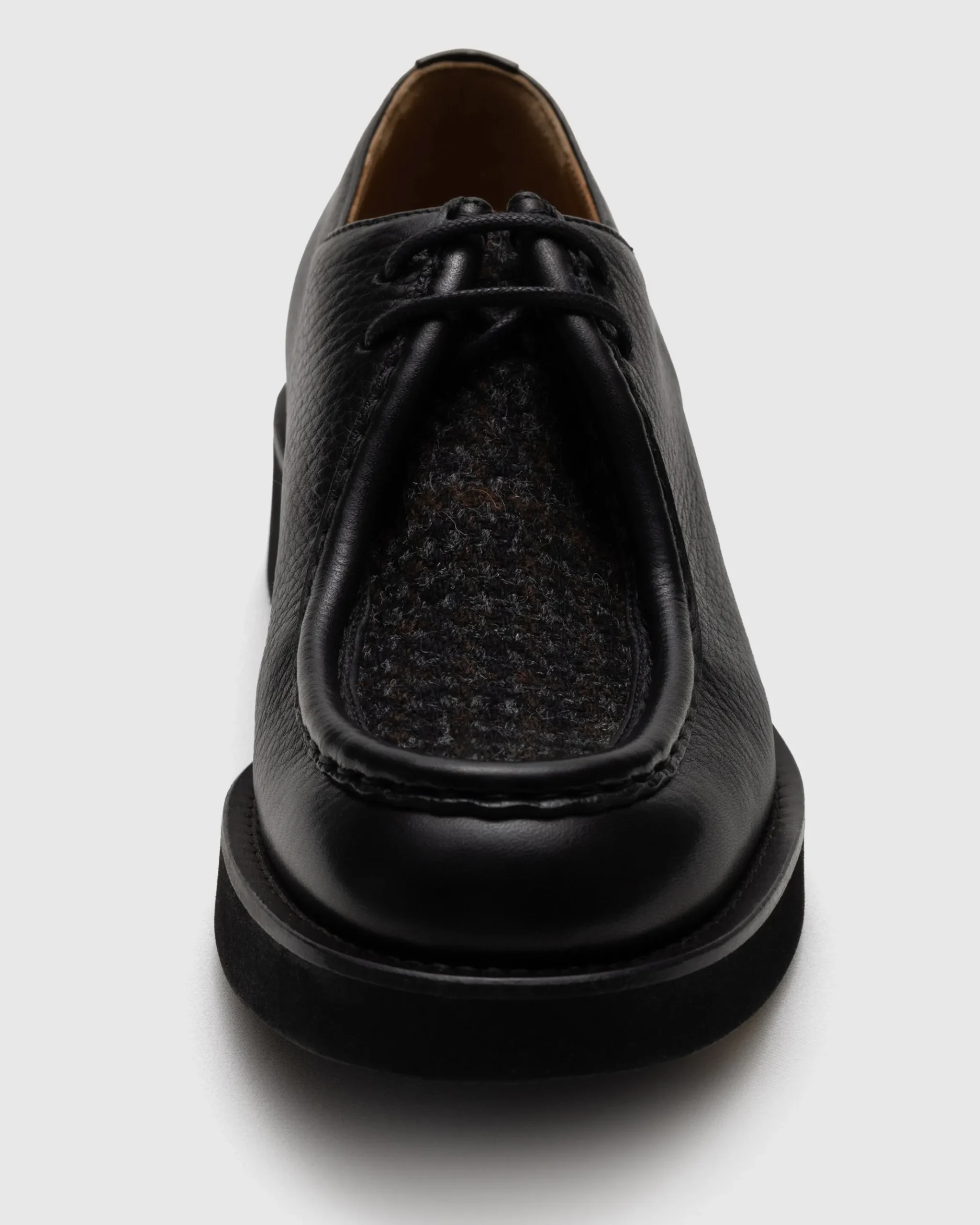 Nelly - Soft Grain Leather and Wool Lace-up