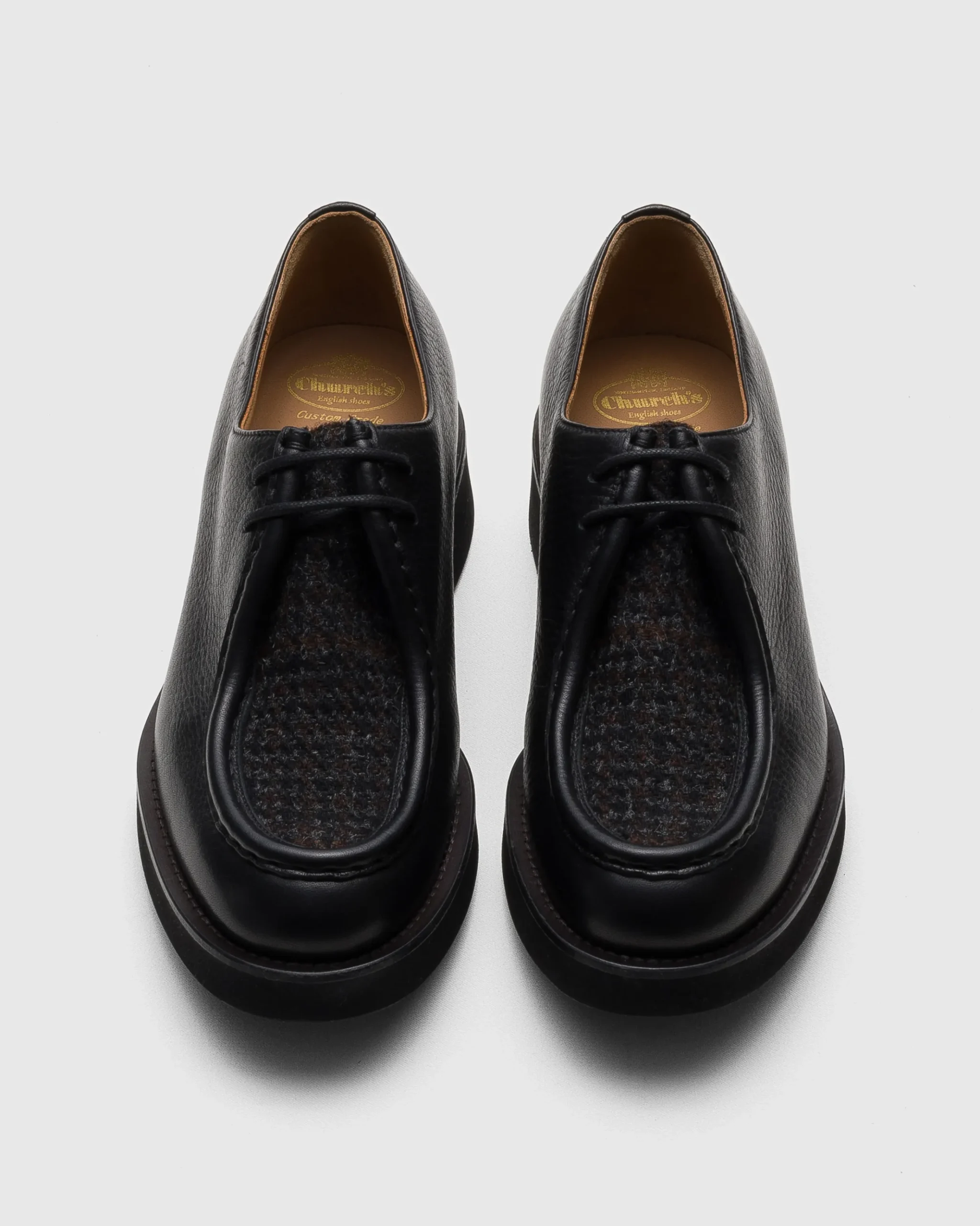 Nelly - Soft Grain Leather and Wool Lace-up