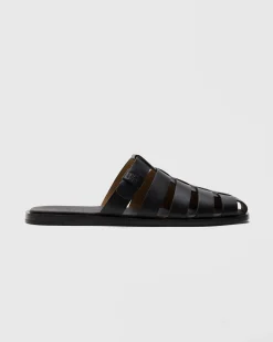 Oban - Calfskin Mule Sandal with Antique Finish