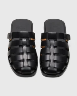 Oban - Calfskin Mule Sandal with Antique Finish