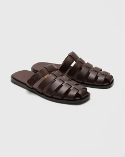 Oban - Calfskin Mule Sandal with Antique Finish