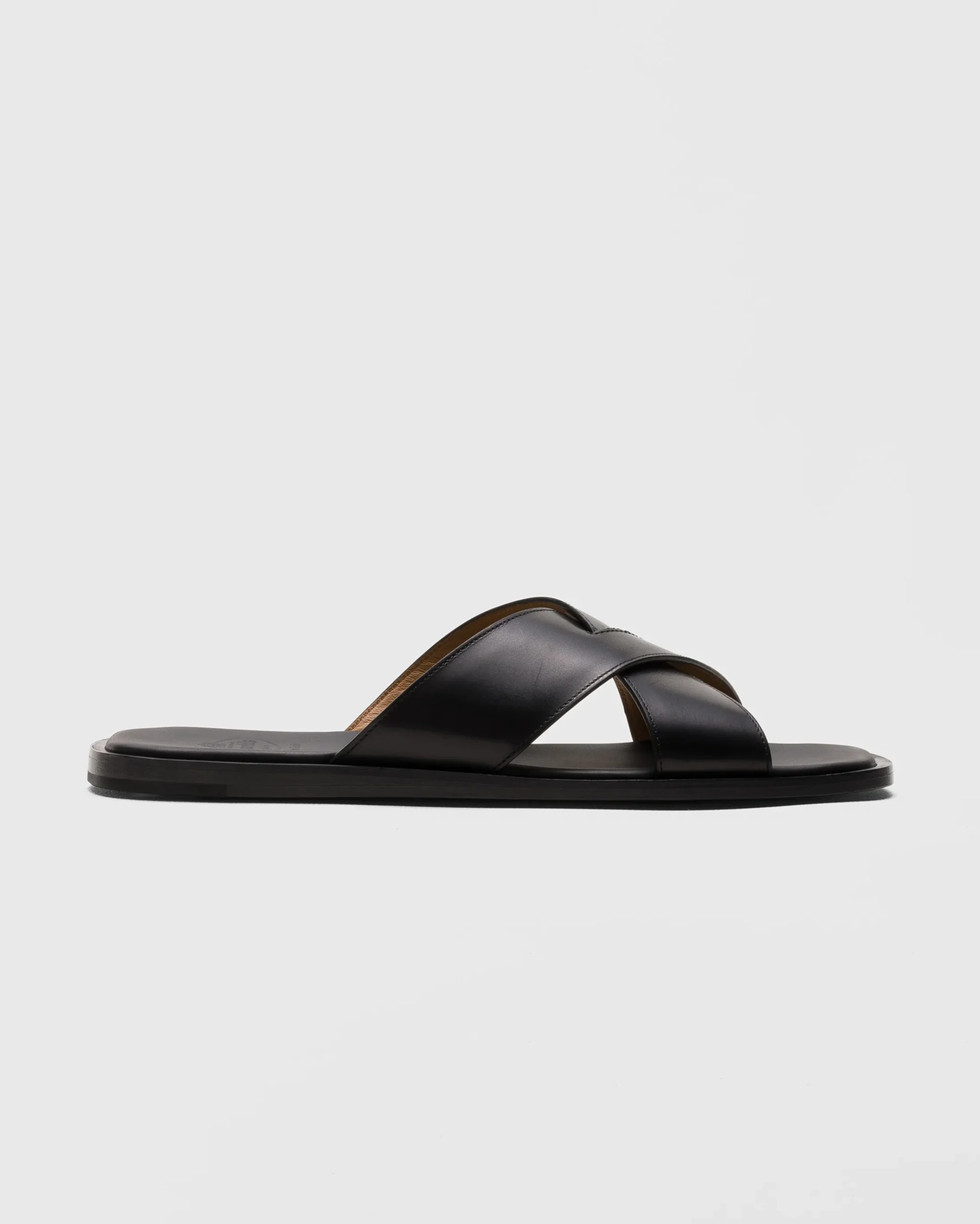 Ockley - Bleached Calfskin Crisscross Sandal