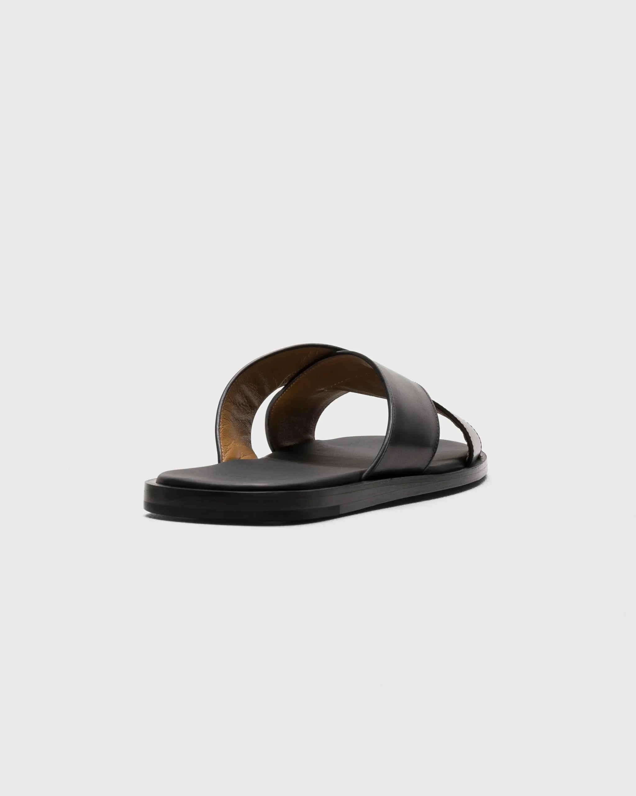 Ockley - Bleached Calfskin Crisscross Sandal