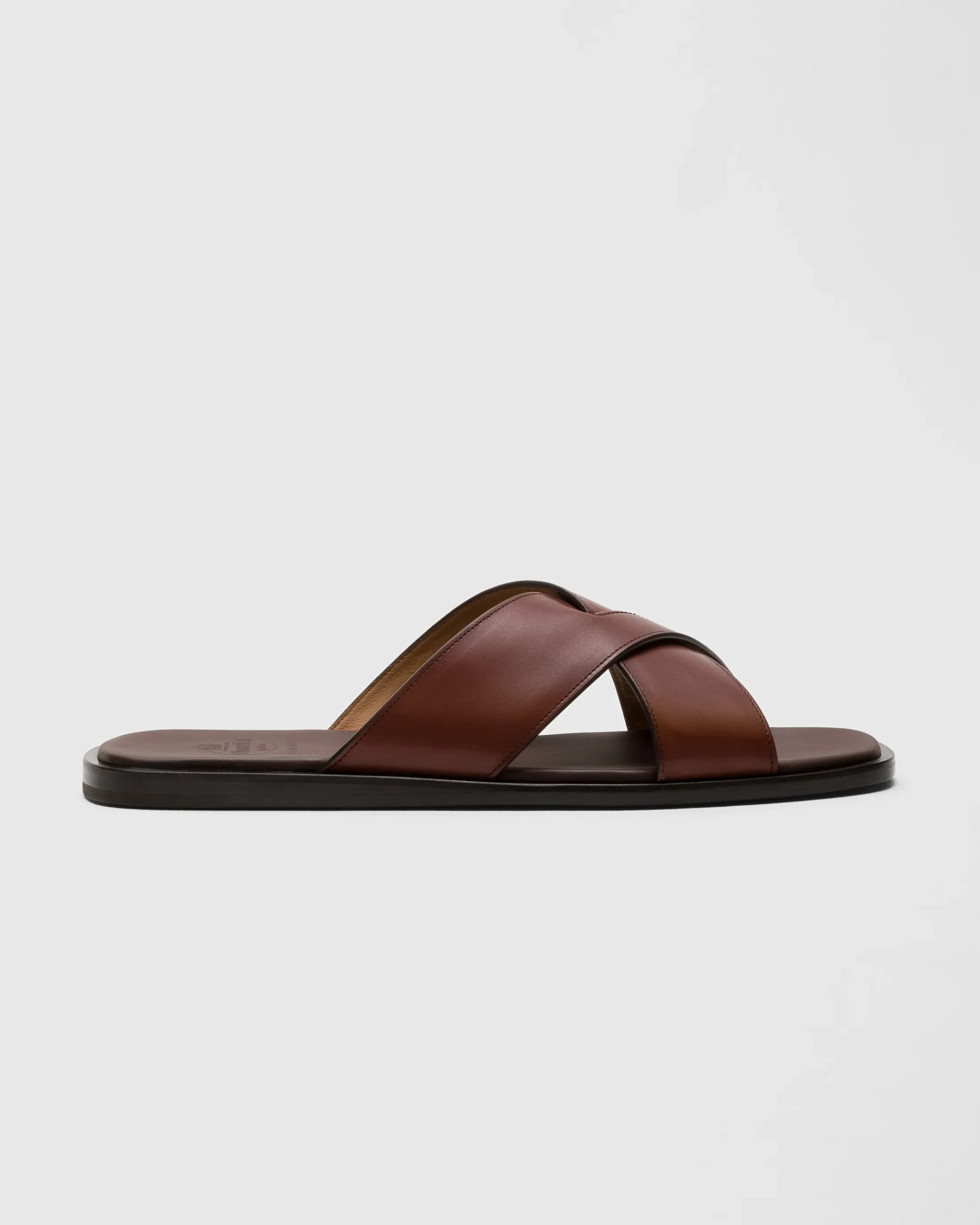 Ockley - Bleached Calfskin Crisscross Sandal