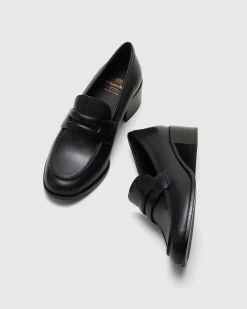 Ollie - Polished Fumé Leather Loafer