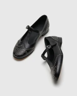 Opal Met - Nappa Mary Jane Ballet Flat with Studs