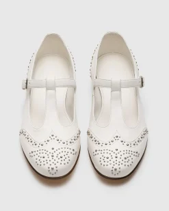 Opal Met - Nappa Mary Jane Ballet Flat with Studs
