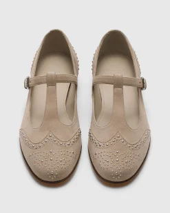 Opal Met - Suede Mary Jane Ballet Flat with Studs