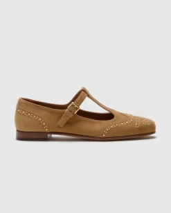 Opal Met - Suede Mary Jane Ballet Flat with Studs