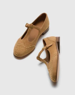 Opal Met - Suede Mary Jane Ballet Flat with Studs