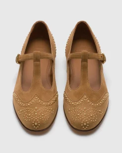 Opal Met - Suede Mary Jane Ballet Flat with Studs