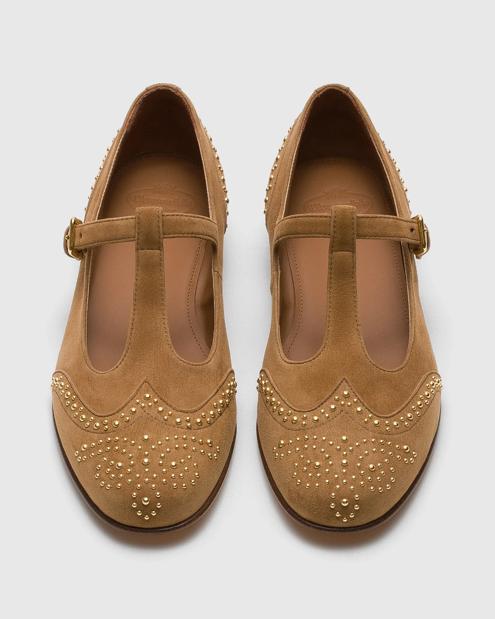 Opal Met - Suede Mary Jane Ballet Flat with Studs