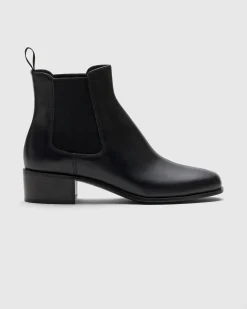 Otillie - Polished Fumé Leather Chelsea Boot