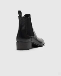 Otillie - Polished Fumé Leather Chelsea Boot