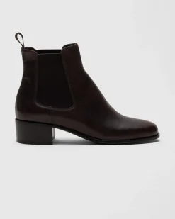 Otillie - Polished Fumé Leather Chelsea Boot