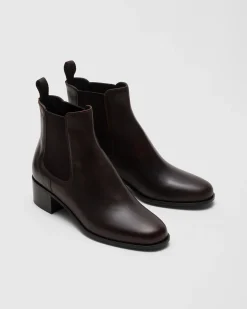 Otillie - Polished Fumé Leather Chelsea Boot