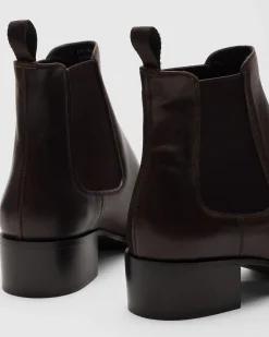 Otillie - Polished Fumé Leather Chelsea Boot