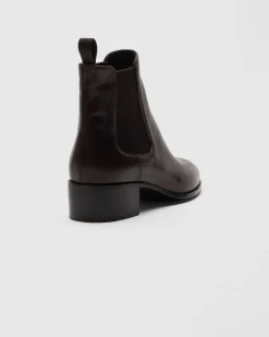 Otillie - Polished Fumé Leather Chelsea Boot