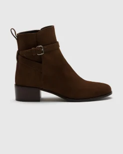 Paloma - Suede Boot with Antique Finish