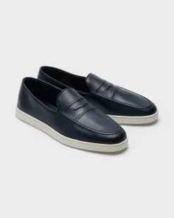 Peebles - Calfskin Loafer with Antique Finish